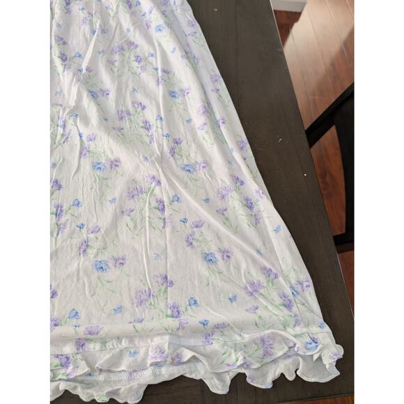 NWT Eileen West WILD CARNATION COTTON POINTELLE WALTZ NIGHTGOWN  size XS - Picture 6 of 7